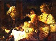Jan victors Abraham and the three Angels (mk33) oil painting